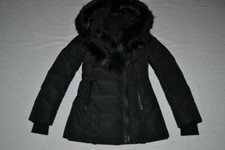 Authentic Mackage Women Adali Black Fur Fitted Down Coat Fur Hood All Sizes New