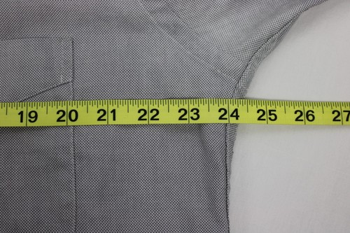 Paul Fredrick Mens Dress Shirt 17.5 35 Long Sleeve Point Collar Royal Oxford - Picture 7 of 9