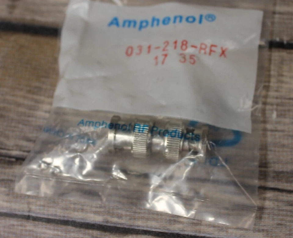 NEW SEALED BNC Male to BNC Male Inline Splice Coupler Amphenol 031-218-RFX - Image 4 of 4