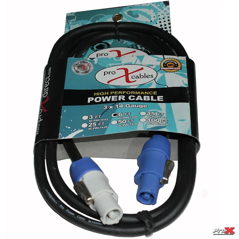 8 cables PowerCon 6 pies azul A a gris B conectores 14 AWG Foto 2 de 3