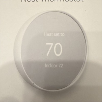 Google Nest Thermostat White Wi-Fi Programmable Digital App Control