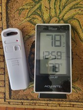 AcuRite Thermometer 02059 Indoor Outdoor Temperature Digital Clock w/ Sensor