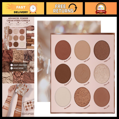 9-Color Brown & Copper Eyeshadow Palette - Matte & Shimmer Finishes, Highly Pigm
