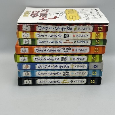 Diary of a Wimpy Kid Book Lot Of 9 Jeff Kinney Chapter Books - Smoke Free Home