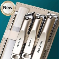 Professional Manicure Pedicure Kit Stainless Steel Nail Clipper Grooming Set