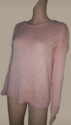 * DES PETITS HAUTS *- Pull rose mohair Modèle AMANCE taille 1 - Photo 1/4