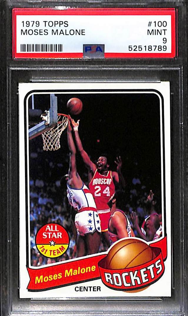 1979 TOPPS #100 MOSES MALONE PSA 9 Mint 52518789 