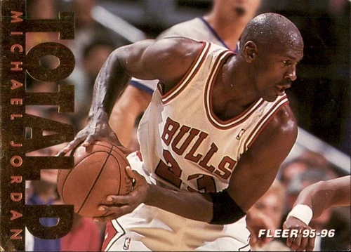 1995-96 Fleer - Michael Jordan #3 of 12 - Total D Chicago Bulls Basketball Card