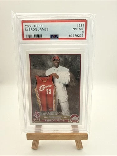 2003 Topps NBA Lebron James #221 Rookie Card PSA 8 NM-MT Cleveland Cavaliers