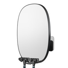 Famihomii Shower Mirror Fogless for Shaving with 8.4L x 6.7W cm, Black