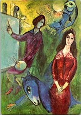 Canada Ottawa Marc Chagall The Artist and His Model Continental Postcard B255