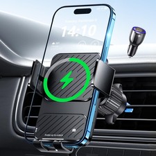 Wireless Car Charger, Phone Holders for Your Car 15W Fast Charging Auto Clamp...