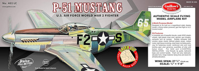 P51 Mustang Laser Cut Model Kit, Yellow, Small