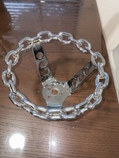 Vtg Original 70s Chrome Lowrider Custom 8 Inch Chain Steering Wheel Very Nice