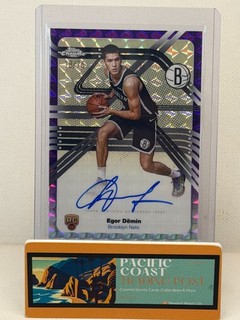 2025 26 Topps Chrome EGOR DENIM #NS ED Purple Geo Next Stop Auto 18/75