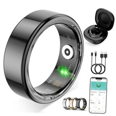 Smart Ring for Women Men, Fitness Tracker Ring with Free App No 9 Black
