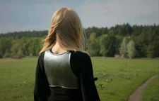 Medieval Chest Armour Breastplate Steel Cuirasas Women Jacket costume