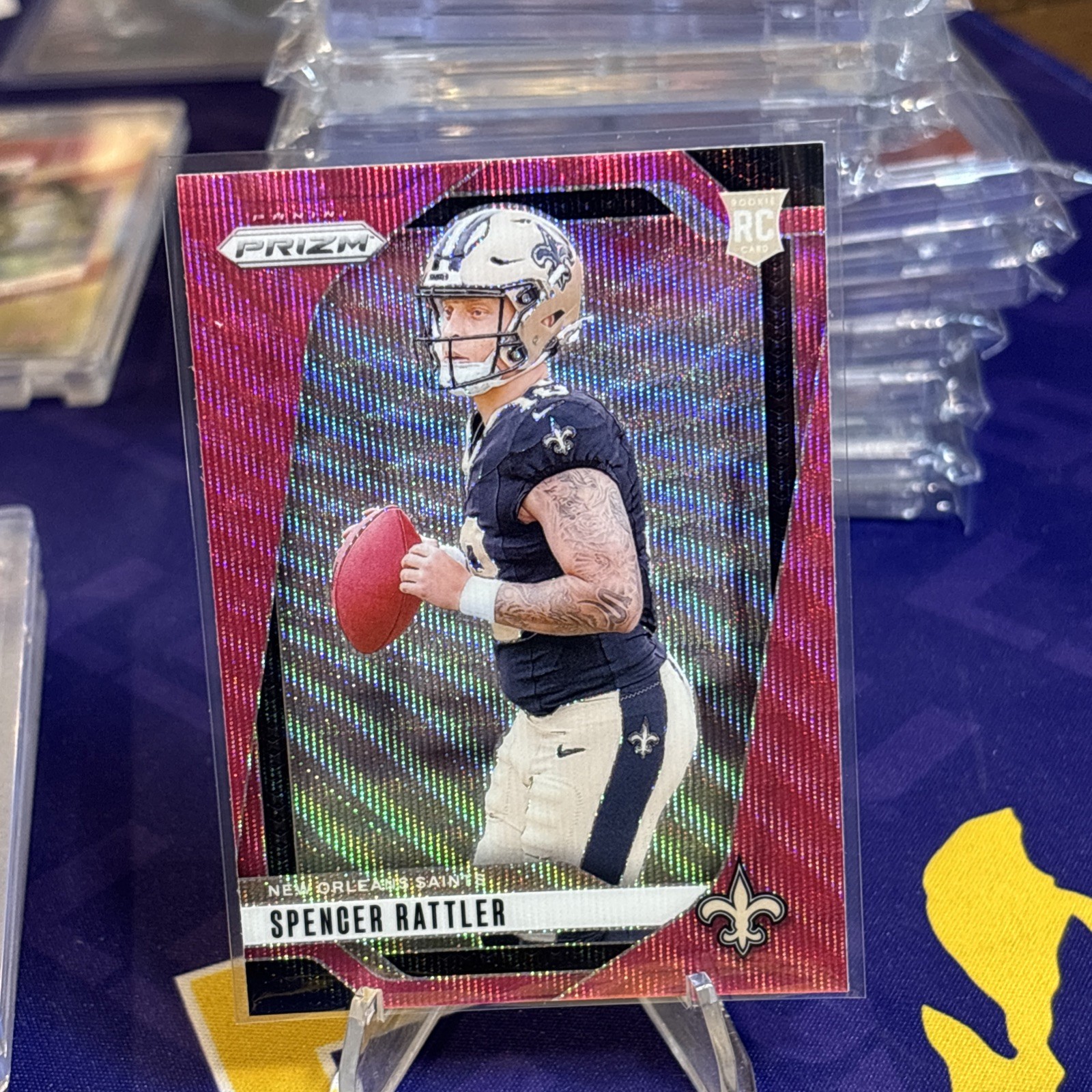 2024 Panini Prizm - Rookies Spencer Rattler #388 Pink Wave Prizm (RC)