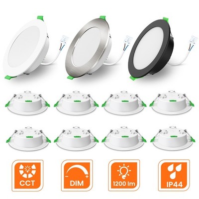 1-24x LED Einbaustrahler Panel 75-130mm Deckenleuchte Dimmbar Einbau Spot 230V
