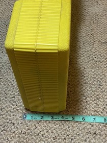 Lot Vintage K'NEX Yellow Box Hard KNEX Carrying Case  filled with pieces parts