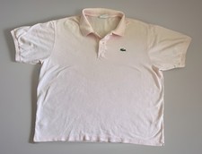 Lacoste Short Sleeve Polo Shirt Pink Embroidered Gator Logo Size 7 XXL JBHS