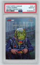 2025 Topps Chrome Formula 1 Helmet Collection Lando Norris PSA 10 McLaren F1
