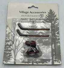 Dept 56 Village Accessories Hockey Skates & Sticks Set of 3