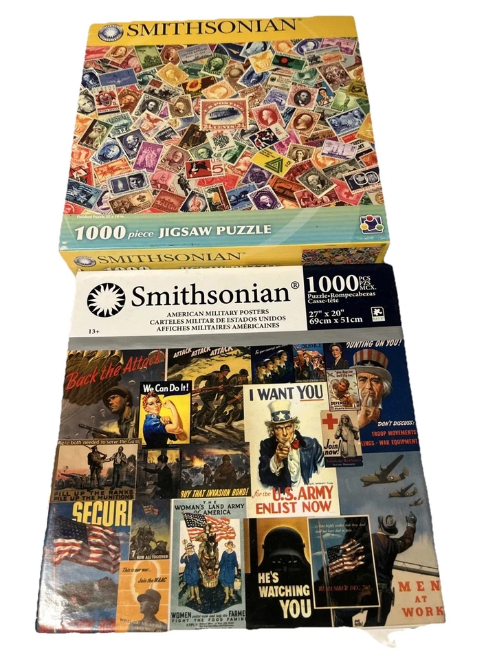 2 SMITHSONIAN головоломки 1000 шт. военные плакаты/коллекция марок - Изображение 2 из 4