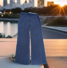 M. PATMOS Dress Pants Sz 8 Zip Hook Eye Pocket Linen / Silk Wide Leg NEW