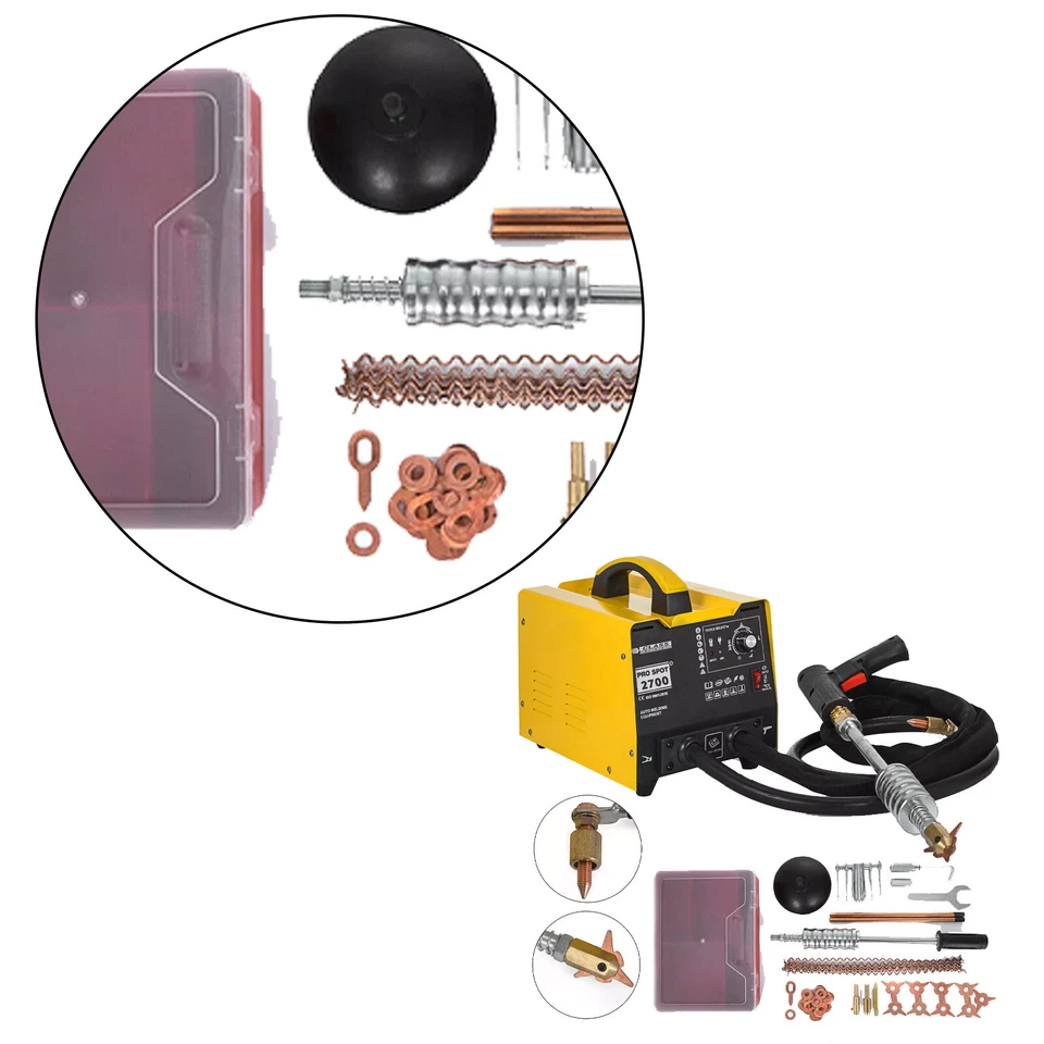 Máquina de reparación de chapa para automóvil soldador de puntos observador extractor de abolladuras eléctrico GYS2700 Foto 2 de 4