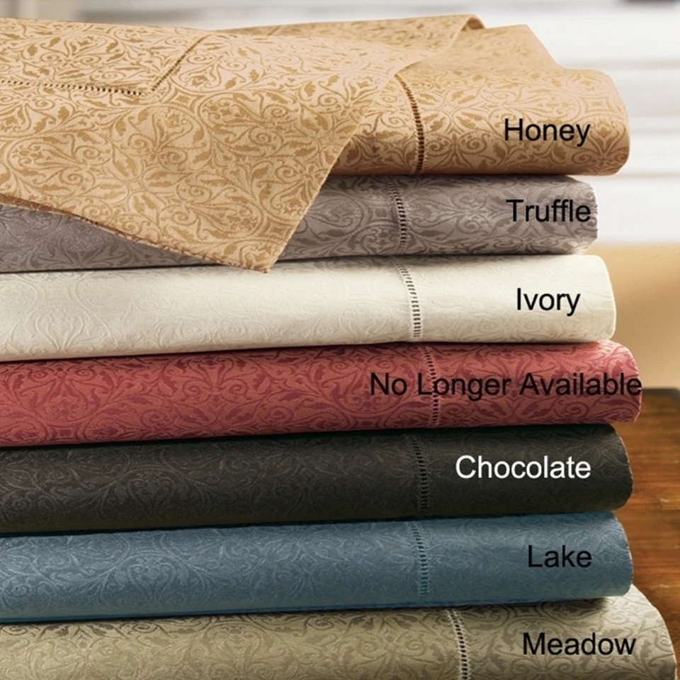 Juego de edredón Sferra Truffle Queen 3 piezas marrón ornamentado pergamino jacquard Ilaria Italia NUEVO Foto 2 de 4