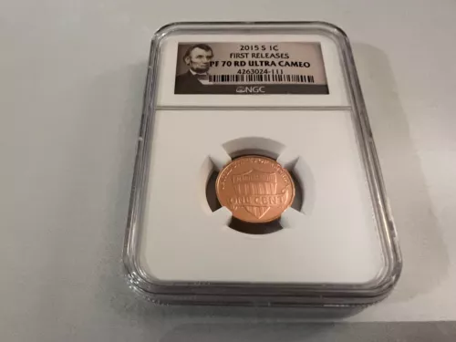 2015-S  LINCOLN CENT F.R. NGC PF70 RD ULTRA CAMEO PORTRAIT LABEL "TOP POP"