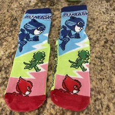 2 Pair PJ MASKS Sky Zone  Trampoline Park Non-Slip Grip Bottom Ankle Child Socks