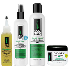 DOO GRO Mega Long Strengthening Detangling Spray, Vitalizer, Lotion  Oil Set