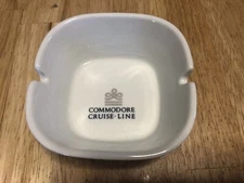 White Commodore Cruise Line Ash Tray 1271 Figgjo Norway