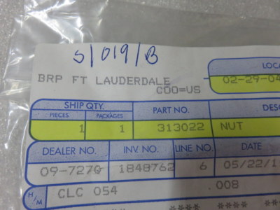 V30 BRP 313022 Sterndrive Motor Nut | eBay