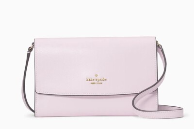 Kate Spade New York Perry Leather Crossbody Bag Pale Amethyst