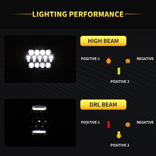 4pcs 7inch Round LED Work Light Bar DRL Combo Pods Offroad SUV Driving Lights - Picture 10 of 14