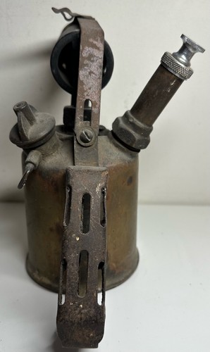 BRASS : VINTAGE ANTIQUE BRASS BLOW TORCH - Picture 2 of 4