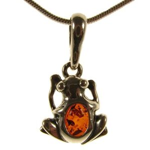 BALTIC AMBER STERLING SILVER 925 RECTANGLE PENDANT NECKLACE CHAIN JEWELLERY GIFT