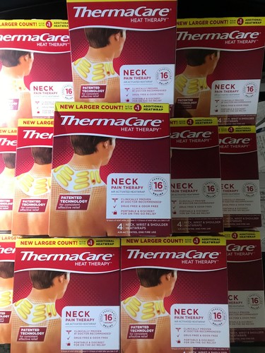 Lot of 20 ThermaCare  Neck Pain Therapy Heat Wraps Late Expire 05/27 -5 bx of 4 - Afbeelding 2 van 5