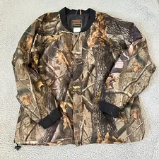 Vintage Stearns Jacket Mens Large Brown Camouflage Camo Shooter Bomber Realtree