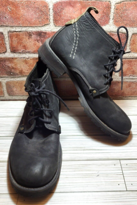 Black Leather Hippopotamus Boots Casual Everyday Comfortable 