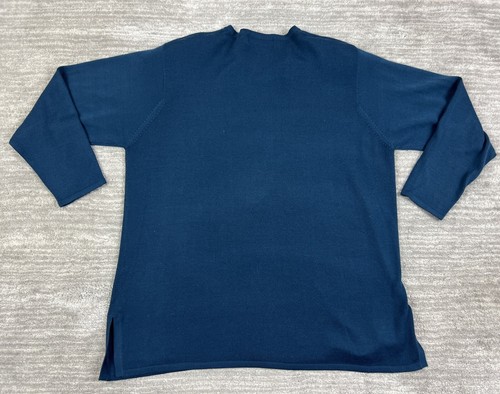 Lane Bryant Designs Co Sweater Womens 14/16 Blue Padded Wool Blend Pullover - Picture 7 of 11