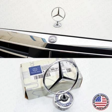 Mercedes-Benz OEM Front Hood Ornament Mounted Star Logo Badge Emblem