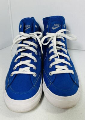 Nike Go Mid Canvas Blue Old School Basketball Shoes 434497-400 Size 11 Mens Nike GO CNVS Mid Blue - 434497-400 for Sale | Authenticity  main image 3