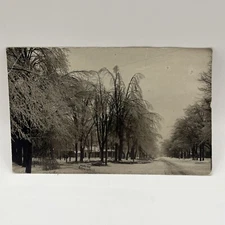 3 Rivers Michigan, RPPC Street Scene, March 1 - 1908 Ice Storm