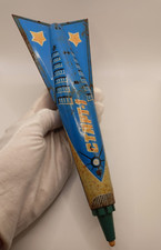 VINTAGE 60's VERY RARE SPACE FRICTION TIN TOY START USSR SOVIET ROCKET