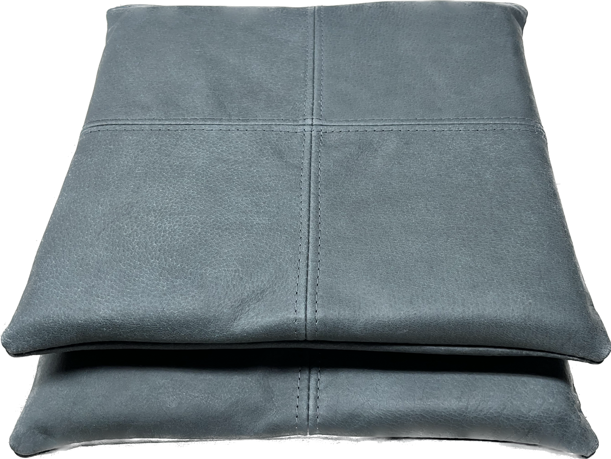 2x Chair Cushion Vintage Leather Seat Gel Foam 13 13/16x13 13/16in