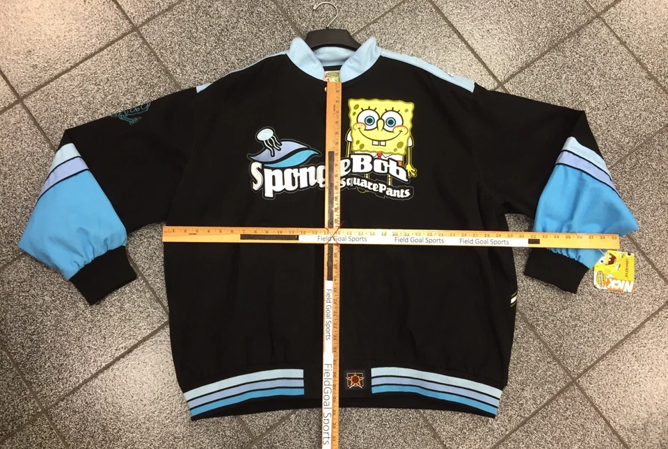 Raro 6XL NUEVO CON ETIQUETAS Nuevo DE COLECCIÓN Deadstock Bob Esponja Pantalones Cuadrados NASCAR Chaqueta Abrigo Alto Foto 3 de 4